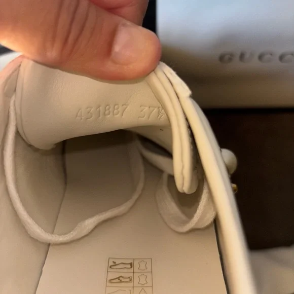 Gucci Ace pearl studded sneakers size 37.5 EU - Picture 9 of 10